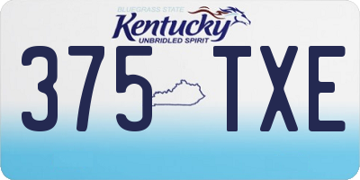 KY license plate 375TXE