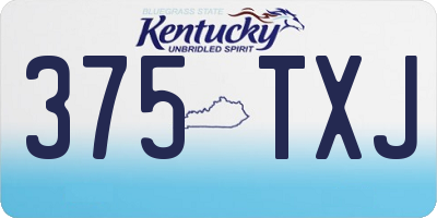 KY license plate 375TXJ