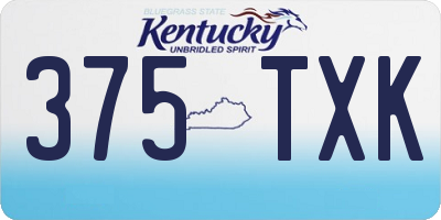 KY license plate 375TXK