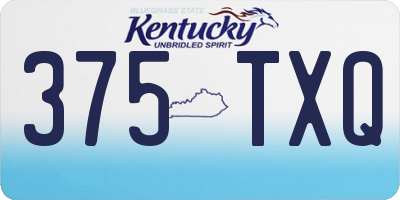 KY license plate 375TXQ