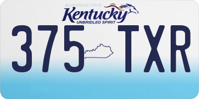 KY license plate 375TXR