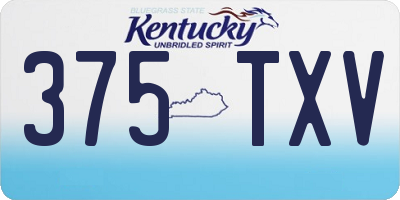 KY license plate 375TXV