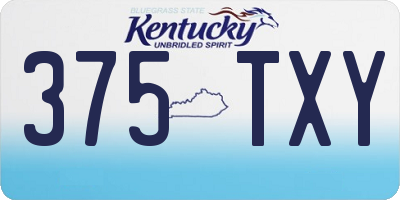 KY license plate 375TXY