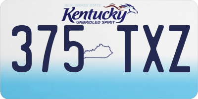 KY license plate 375TXZ