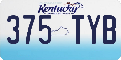 KY license plate 375TYB