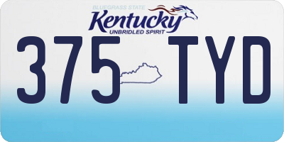 KY license plate 375TYD