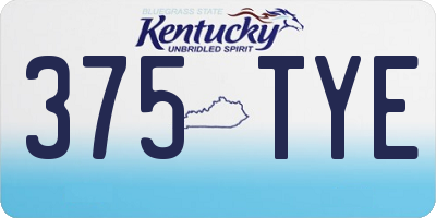 KY license plate 375TYE