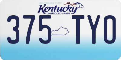 KY license plate 375TYO