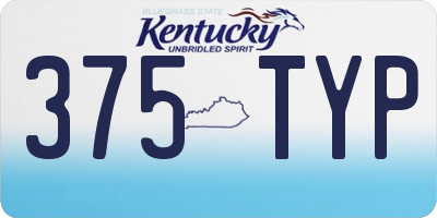 KY license plate 375TYP