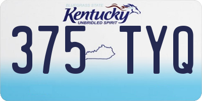 KY license plate 375TYQ