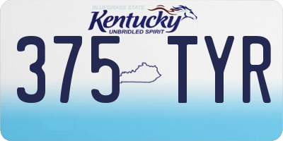 KY license plate 375TYR
