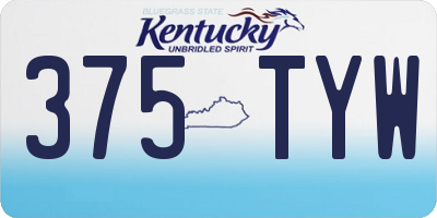 KY license plate 375TYW