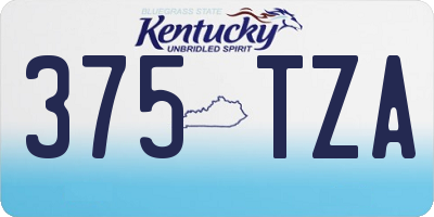 KY license plate 375TZA