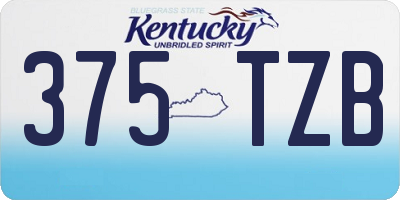 KY license plate 375TZB