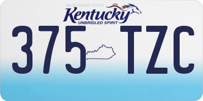 KY license plate 375TZC