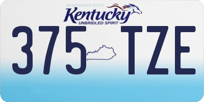 KY license plate 375TZE