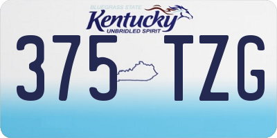 KY license plate 375TZG