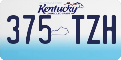 KY license plate 375TZH