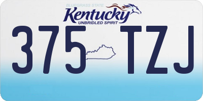 KY license plate 375TZJ