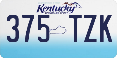 KY license plate 375TZK