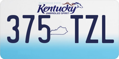 KY license plate 375TZL