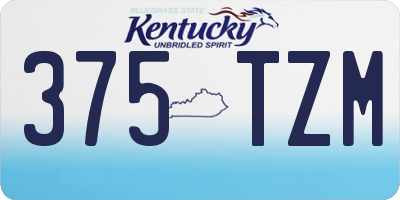KY license plate 375TZM
