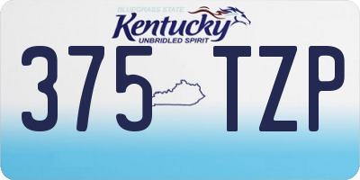 KY license plate 375TZP