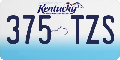 KY license plate 375TZS