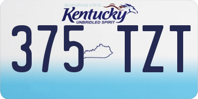 KY license plate 375TZT