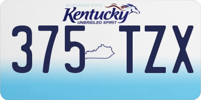 KY license plate 375TZX