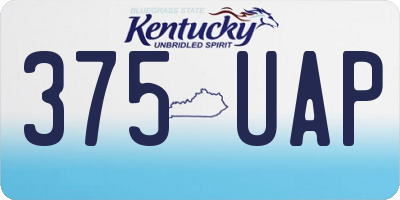 KY license plate 375UAP