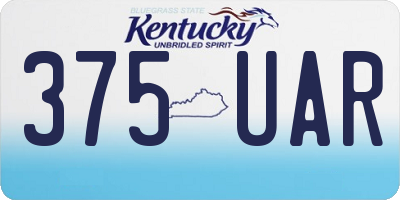 KY license plate 375UAR