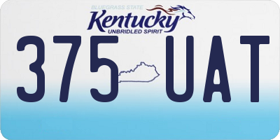 KY license plate 375UAT