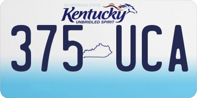 KY license plate 375UCA