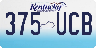 KY license plate 375UCB