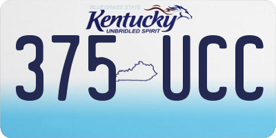 KY license plate 375UCC