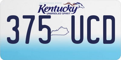 KY license plate 375UCD