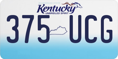 KY license plate 375UCG