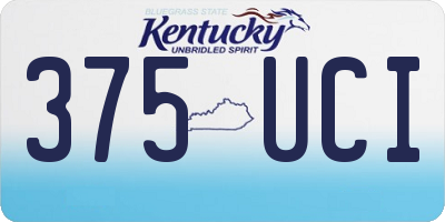 KY license plate 375UCI