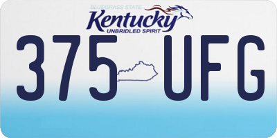 KY license plate 375UFG