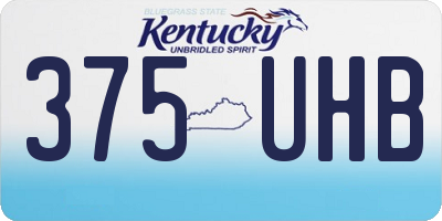 KY license plate 375UHB