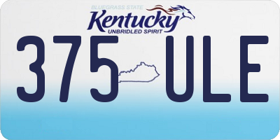 KY license plate 375ULE