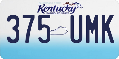 KY license plate 375UMK