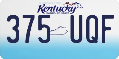 KY license plate 375UQF