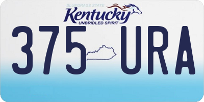 KY license plate 375URA