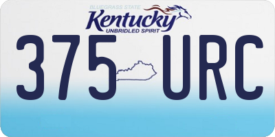 KY license plate 375URC