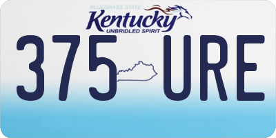 KY license plate 375URE