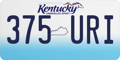 KY license plate 375URI