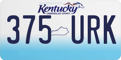 KY license plate 375URK
