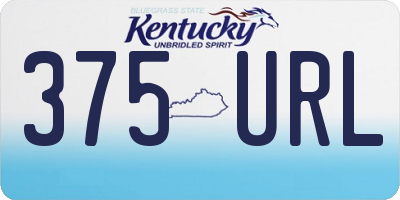KY license plate 375URL